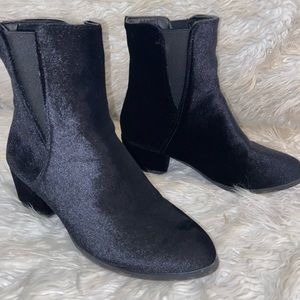 Velvet Chelsea boots